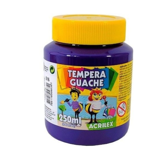 TINTA GUACHE VIOLETA-  250ML - ACRILEX