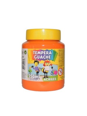 TINTA GUACHE LARANJA - 250ML - ACRILEX