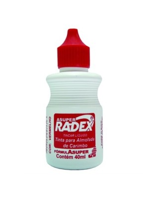 TINTA PARA ALMOFADA DE CARIMBO VERMELHA- 40ML- RADEX