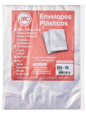 ENVELOPE PLASTICO SF.100UN 5069-100 - DAC