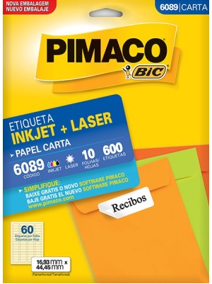 ETIQUETA 6089 - 1,69X4,44 - 600UN - PIMACO