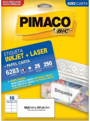 ETIQUETA 6283 - 5,08x10,16 - 250UN - PIMACO
