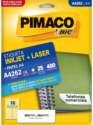 ETIQUETA A4262 - 3,39x9,9 - 400UN - PIMACO