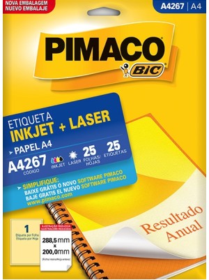 ETIQUETA A4267 - 28,85X20 - 25UN - PIMACO