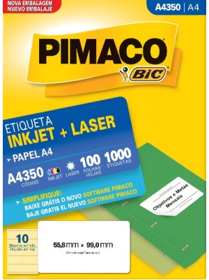 ETIQUETA A4350 - 5,58x9,9 - 1000UN - PIMACO