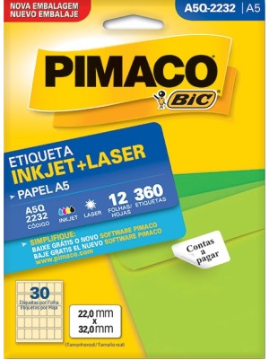 ETIQUETA A5Q-2232 - 22x32 - 360UN - PIMACO