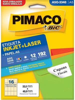ETIQUETA A5Q-3348 - 33x48 - 192UN - PIMACO