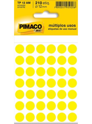 ETIQUETA TP 12 AMARELA - 210UN - PIMACO