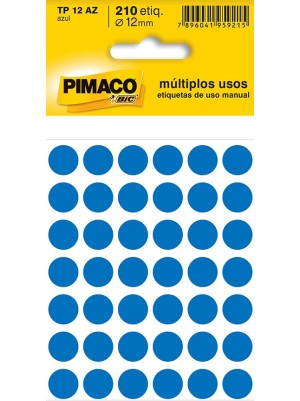 ETIQUETA TP 12 AZUL - 210UN - PIMACO