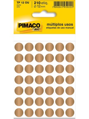 ETIQUETA TP 12 OURO - 210UN - PIMACO