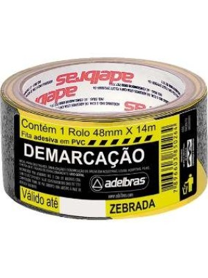 FITA DEMARCAÇÃO ZEBRADA - 48X14 - ADELBRAS