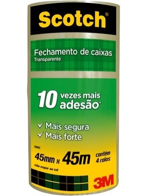 FITA DE EMPACOTAMENTO TRANSPARENTE - 45x45 - 3M