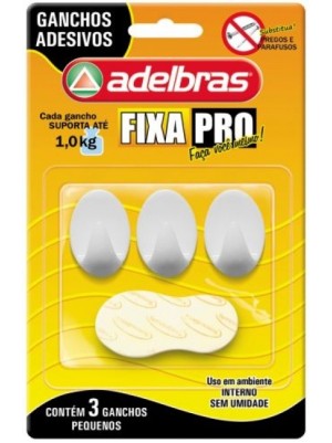 GANCHO ADESIVO - 3UN - ADELBRAS