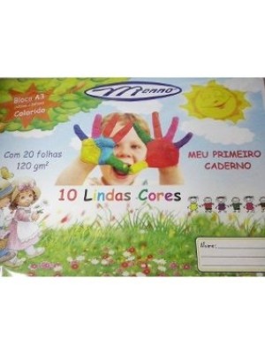 PAPEL MEU PRIMEIRO CAD.A3 20FL 10 CORES 120GR