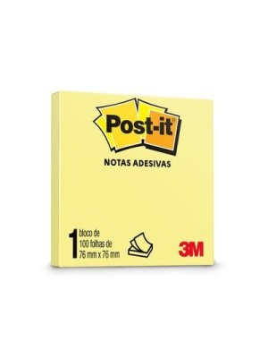 BLOCO POST-IT AMARELO - 76x76 - 3M