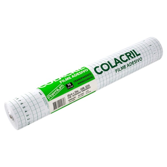 PLASTICO AUTOADESIVO TRANSP.70 MICRAS - COLACRIL