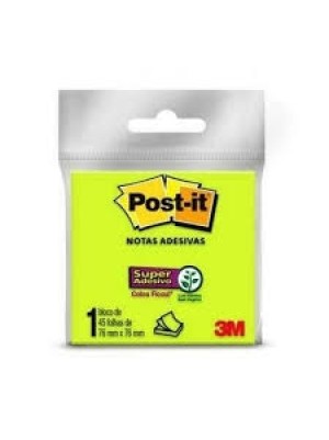 BLOCO POST-IT VERDE - 76x76 - 3M