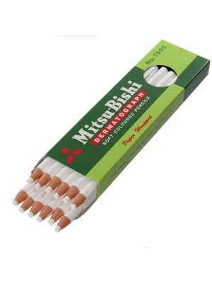 LÁPIS DERMATOGRÁFICO BRANCO - 12UN - MITSU-BISHI
