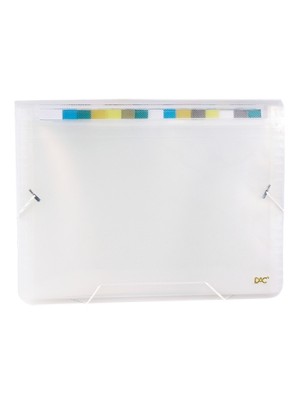 PASTA SANFONADA A4 TRANSPARENTE - 12DIV - DAC