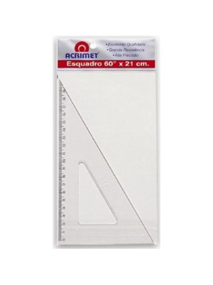 ESQUADRO ESCOLAR 21CM 60° REF.531 - ACRIMET