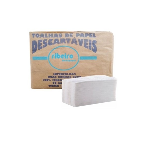 PAPEL TOALHA BRANCO LUXO - 1.000FLS - RIBEIRO