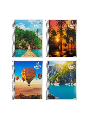 CADERNO 1/4 HARRY FLEXÍVEL ESPIRAL - 96FLS - CREDEAL
