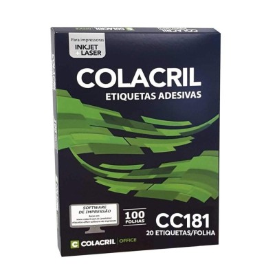 ETIQUETA ADESIVA CC181 - 2,54x10,16 - 2000UN - COLACRIL