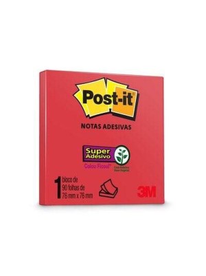 BLOCO POST-IT vermelha - 76x76 - 3M