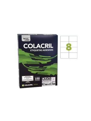 ETIQUETA ADESIVA CA4365 - 9,91x6,77 - 800UN - COLACRIL