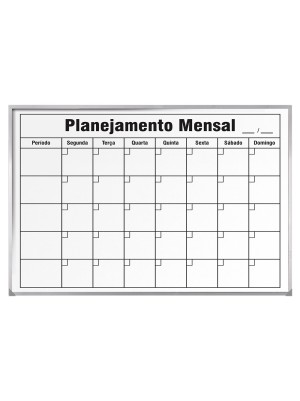 QUADRO BRANCO PLANEJAMENTO MENSAL - 90X60 - SOUZA