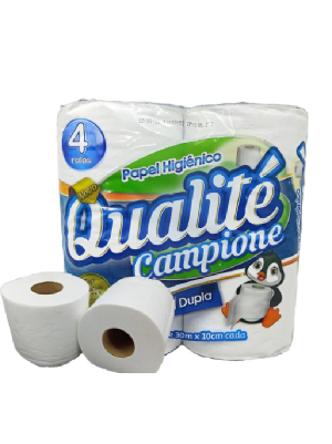 PAPEL HIGIÊNICO FOLHA DUPLA 30M - 4UN - QUALITÉ