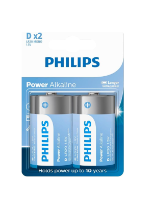 PILHA ALCALINA D 2UN PHILIPS