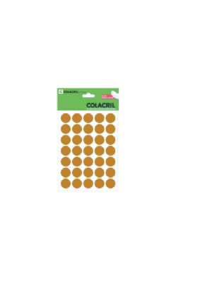 ETIQUETA REDONDA 19MM OURO - 210UN - COLACRIL