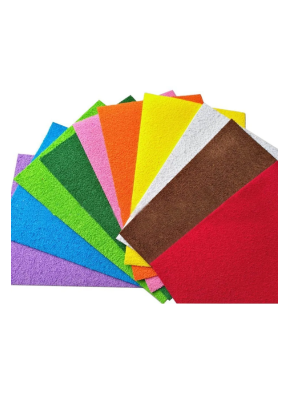 EVA 40X48 ATOALHADO AMARELO 5UN.