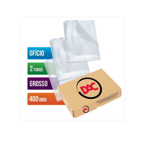 ENVELOPE PLASTICO 2F CX/400UN REF.074 - DAC