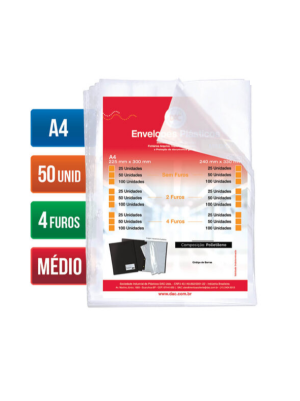 ENVELOPE PLASTICO C/F.50UN. REF.5078A4-50 - DAC
