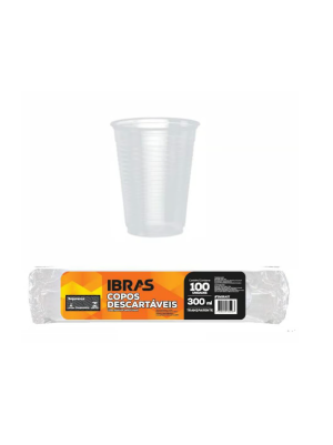 COPO DESCARTAVEL 300ML 100UN IBRAS