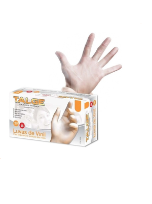 LUVA VINIL S/TALCO MD.100UN.NAO ESTRIL
