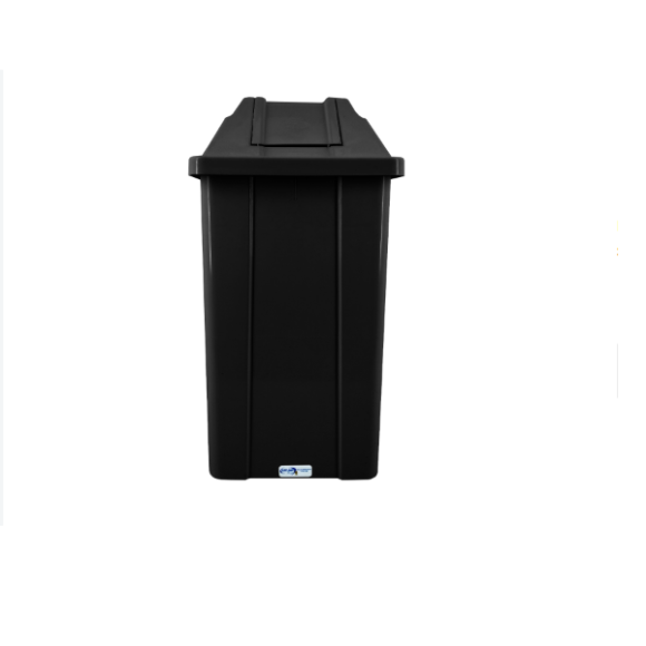 LIXEIRA QUADRADA BASCULANTE 100L PRETA
