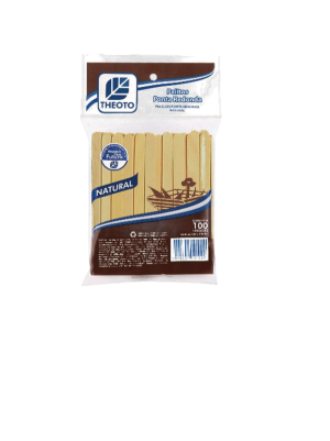 PALITO SORVETE REDONDO NATURAL 50UN.