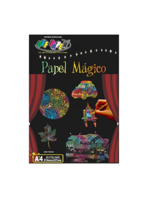 PAPEL MAGICO A4 210X297 COLOR COM 5 FOLHAS