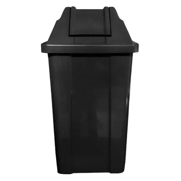 LIXEIRA QUADRADA BASCULANTE 60L PRETA