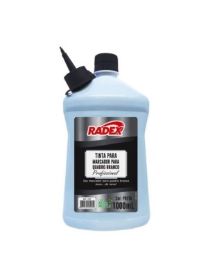 TINTA REABASTECEDORA PARA QUADRO BRANCO PRETO - 1000ML - RADEX