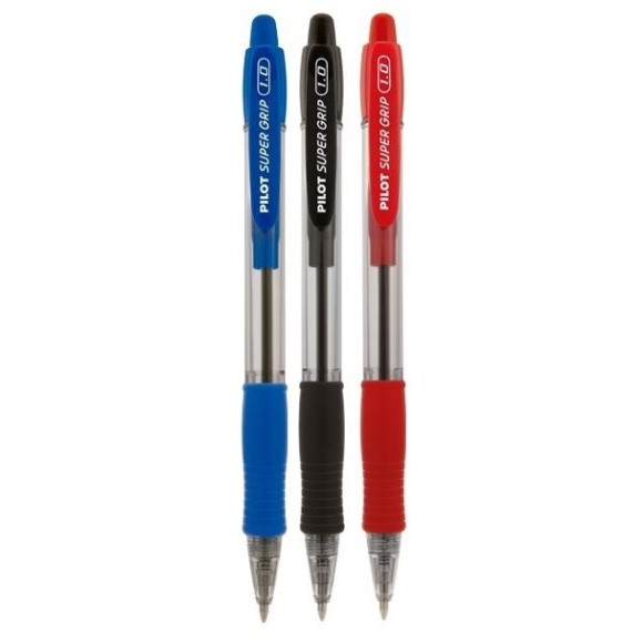 CANETA ESFEROGRÁFICA SUPER GRIP MÉDIA AZUL- PILOT