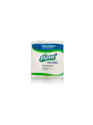 PAPEL HIGIÊNICO INSTITUCIONAL PLUS 100% CELULOSE - 8UN - FLORA