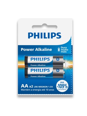 PILHA ALCALINA AA 2UN PHILIPS