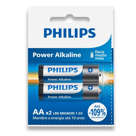 PILHA ALCALINA AA 2UN PHILIPS