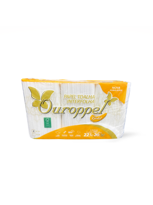 PAPEL TOALHA FOLHA SIMPLES GOLD 100% CELULOSE VIRGEM - 1.000FLS -  OUROPPEL