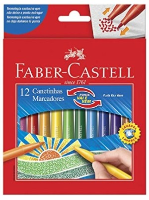CANETA HIDROCOR VAI  VEM 12 CORES- FABER-CASTELL