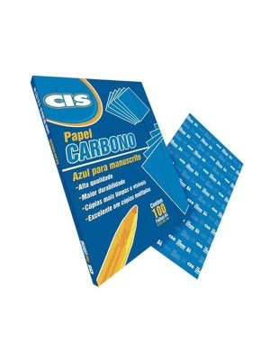 PAPEL CARBONO A4 AZUL - 100FLS - CIS